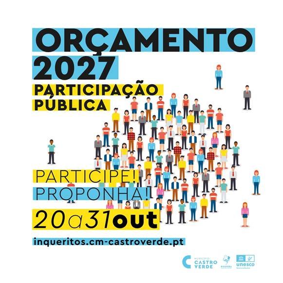Castro Verde recolhe propostas dos munícipes para o Orçamento Municipal de 2027
