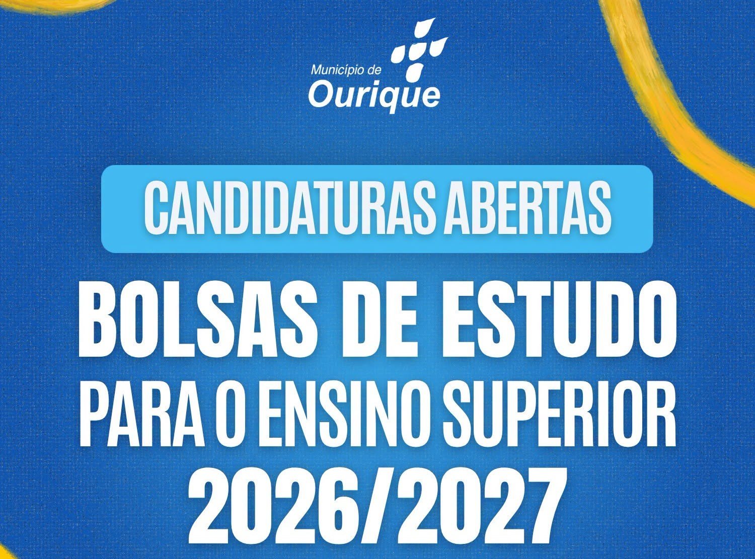 Câmara de Ourique tem abertas as candidaturas às bolsas de estudo para o ensino superior